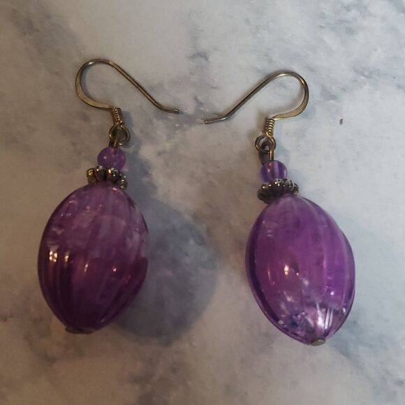 Purple Earrings - Picture 1 of 3